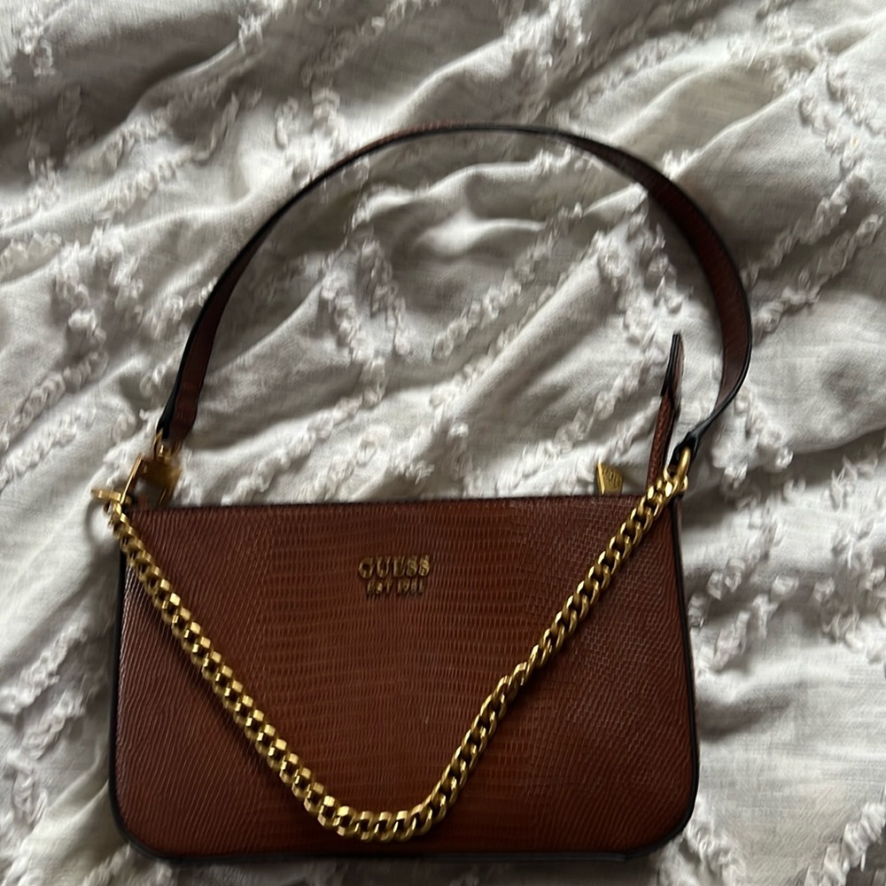 Guess a faux leather shoulder purse